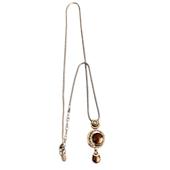 Howard's Jewelry Collection Brown Pendant Elegant Necklace - Picture 1 of 5
